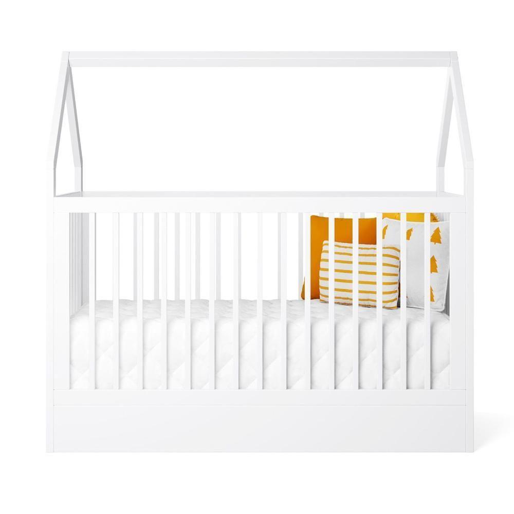 Berço Montessoriano Casinha Com Colchão Coleção Wood Divicar Branco - 6