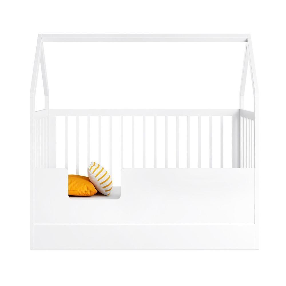 Berço Montessoriano Casinha Com Colchão Coleção Wood Divicar Branco - 9