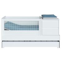 Berço Multifuncional Com Cômoda Acoplada + Colchão Coleção Sol E Mar Branco - 5