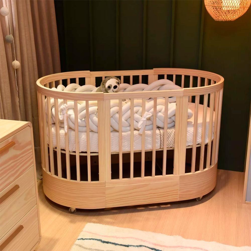 Quarto Bebê Completo Com Berço E Cômoda Coleção Wave Divicar Nature Branco - 2