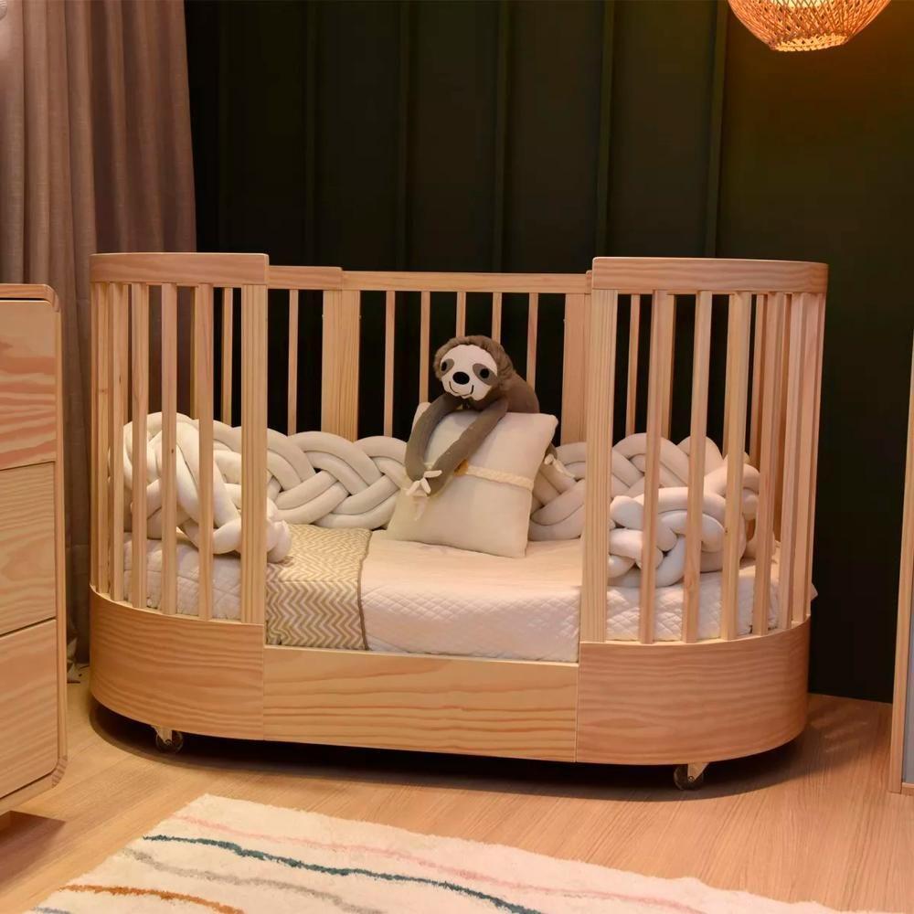 Quarto Bebê Completo Com Berço E Cômoda Coleção Wave Divicar Nature Branco - 3