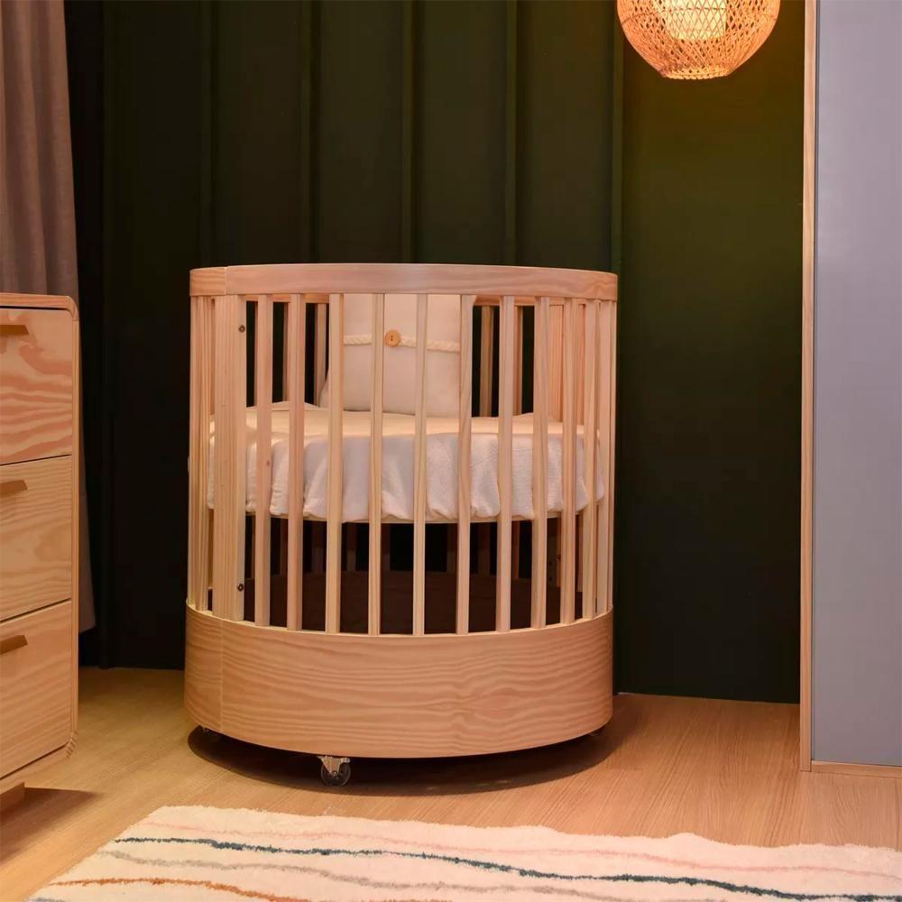 Quarto Bebê Completo Com Berço E Cômoda Coleção Wave Divicar Nature Branco - 4