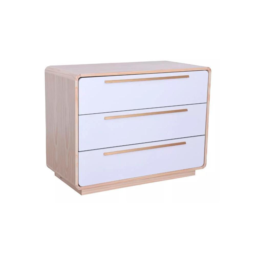 Quarto Bebê Completo Com Berço E Cômoda Coleção Wave Divicar Nature Branco - 5