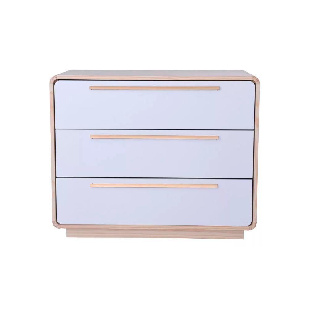 Quarto Bebê Completo Com Berço E Cômoda Coleção Wave Divicar Nature Branco - 7