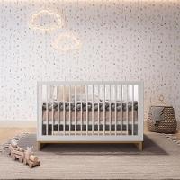 Quarto Bebê 3 Pçs Berço Cômoda Grande E Roupeiro Linha Cubo Branco Plátano - 8