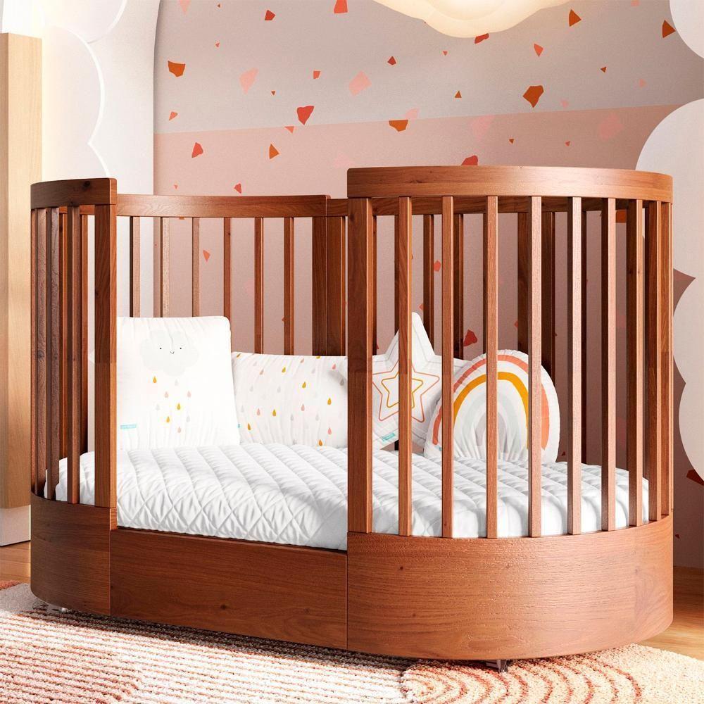 Quarto Bebê Completo Com Berço E Cômoda Coleção Wave Divicar Mel Branco - 5