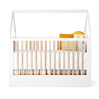 Berço Montessoriano Casinha Com Colchão Coleção Wood Divicar Branco Carvalho Treviso - 5