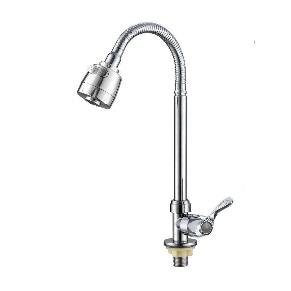 Torneira Cozinha Gourmet Bancada Parede Flexível 1-4 Volta Cromo Modelo:bancada - 1