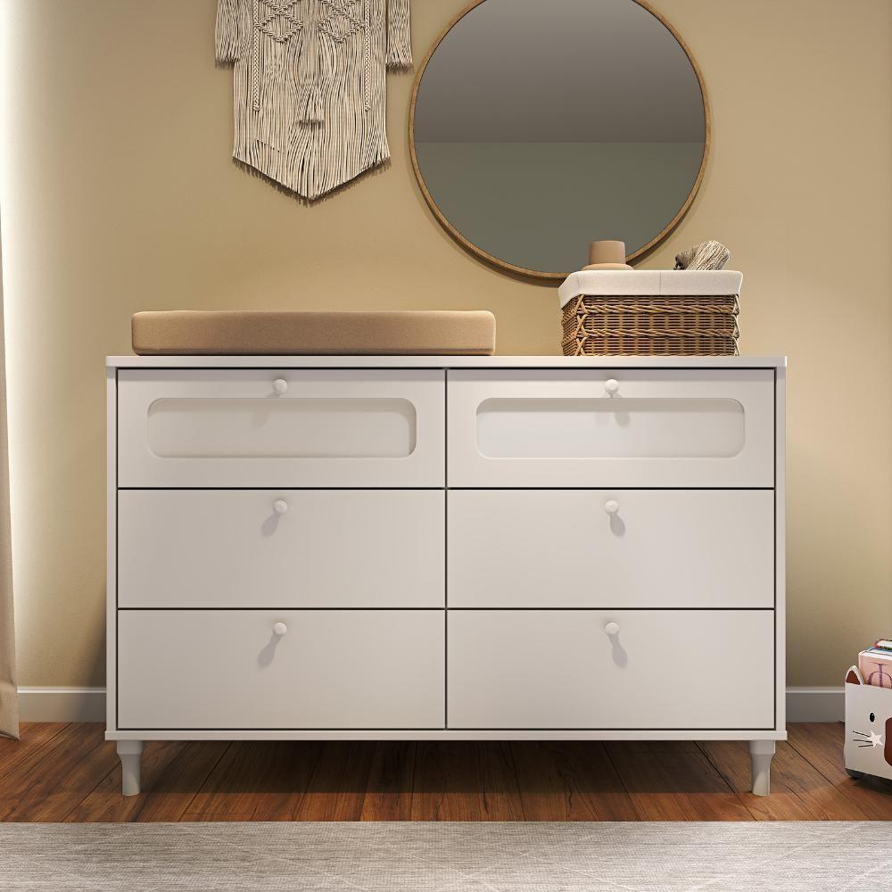Quarto Bebê Completo Berço Cômoda E Guarda Roupa Fofura Branco - 6
