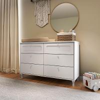 Quarto Bebê Completo Berço Cômoda E Guarda Roupa Fofura Branco - 5