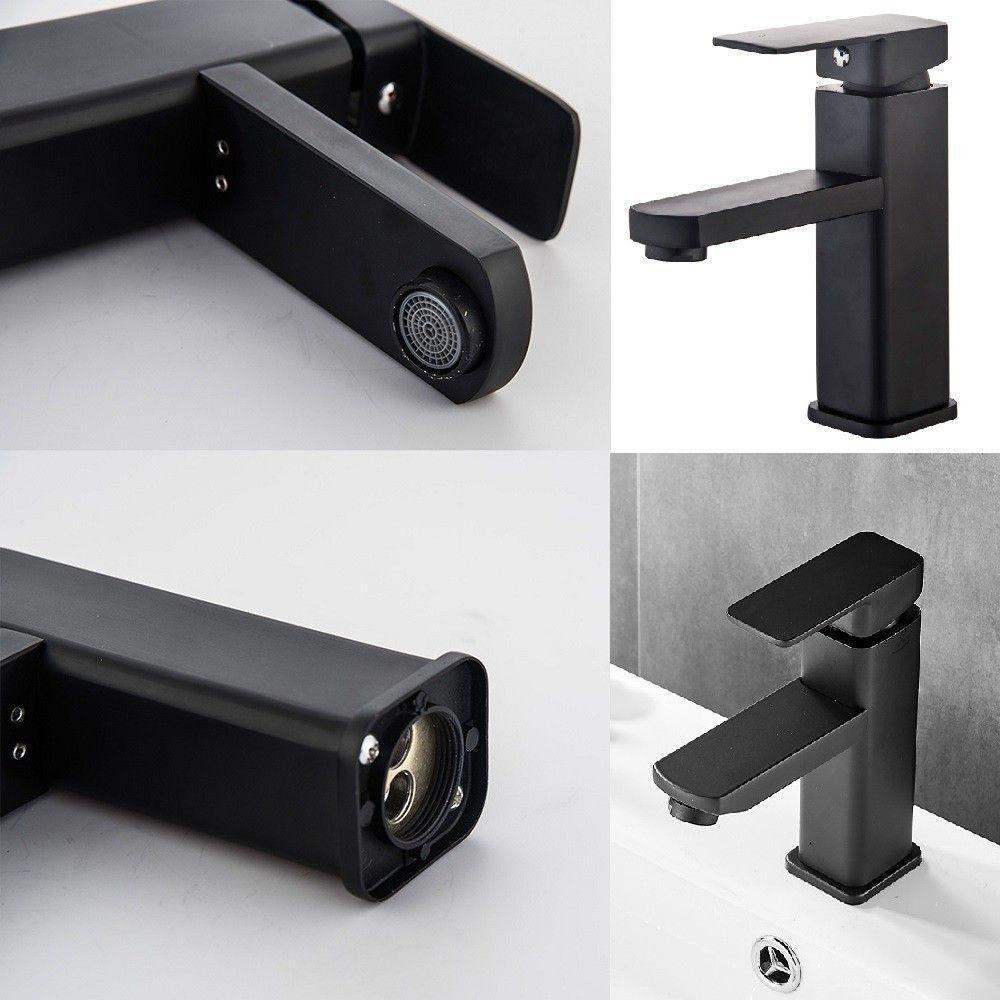 Torneira Banheiro Monocomando Misturador Lavabo Preto Baixa - 2