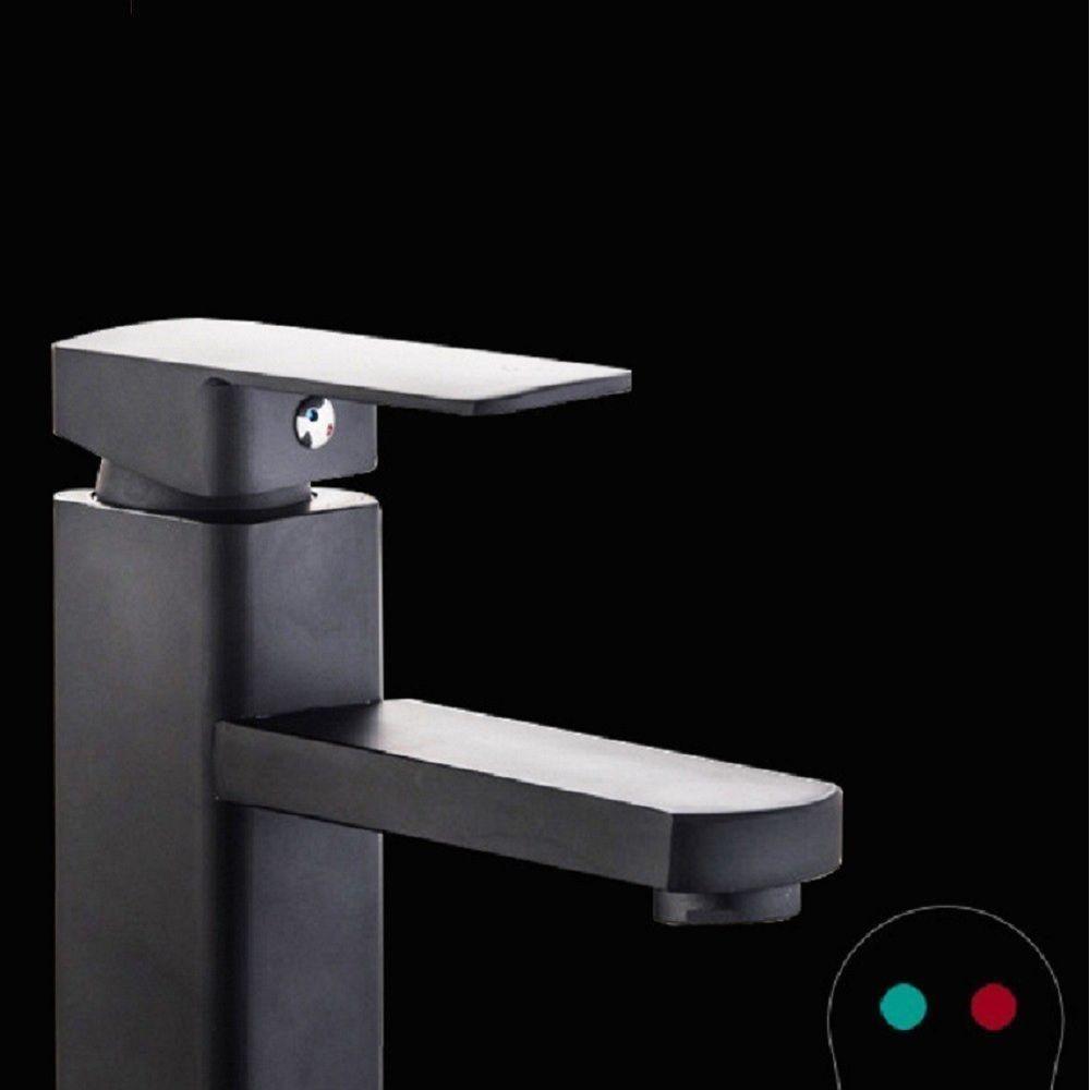 Torneira Banheiro Monocomando Misturador Lavabo Preto Baixa - 6