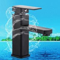 Torneira Banheiro Monocomando Misturador Lavabo Preto Baixa - 5