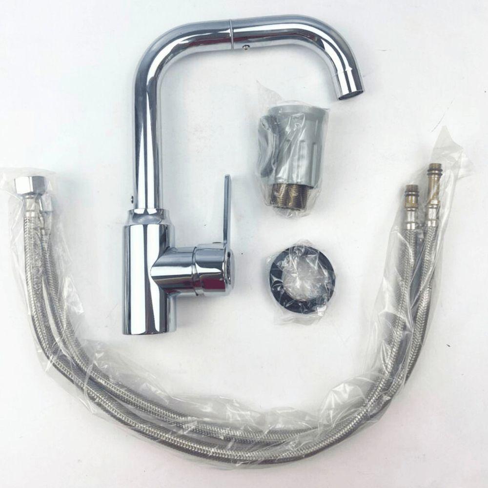 Torneira Pia Cozinha Gourmet Fria Quente Giratoria Aço Inox - 5