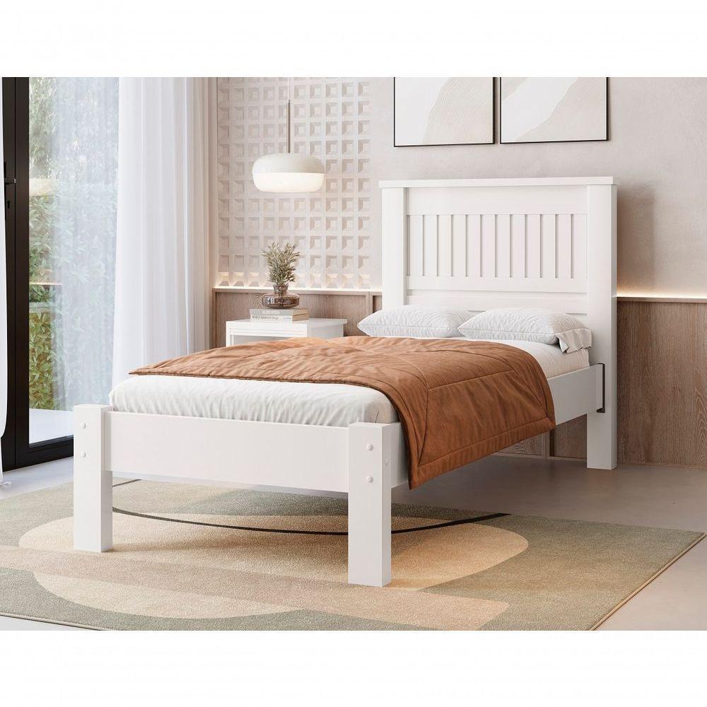 Cama Solteiro Infantil Reforcada Monaco Camas Fenix Branco - 2