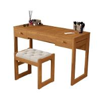 Escrivaninha Penteadeira Com Espelho E Banqueta Luanda Fenix Nature - 1