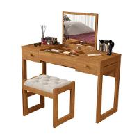 Escrivaninha Penteadeira Com Espelho E Banqueta Luanda Fenix Nature - 3