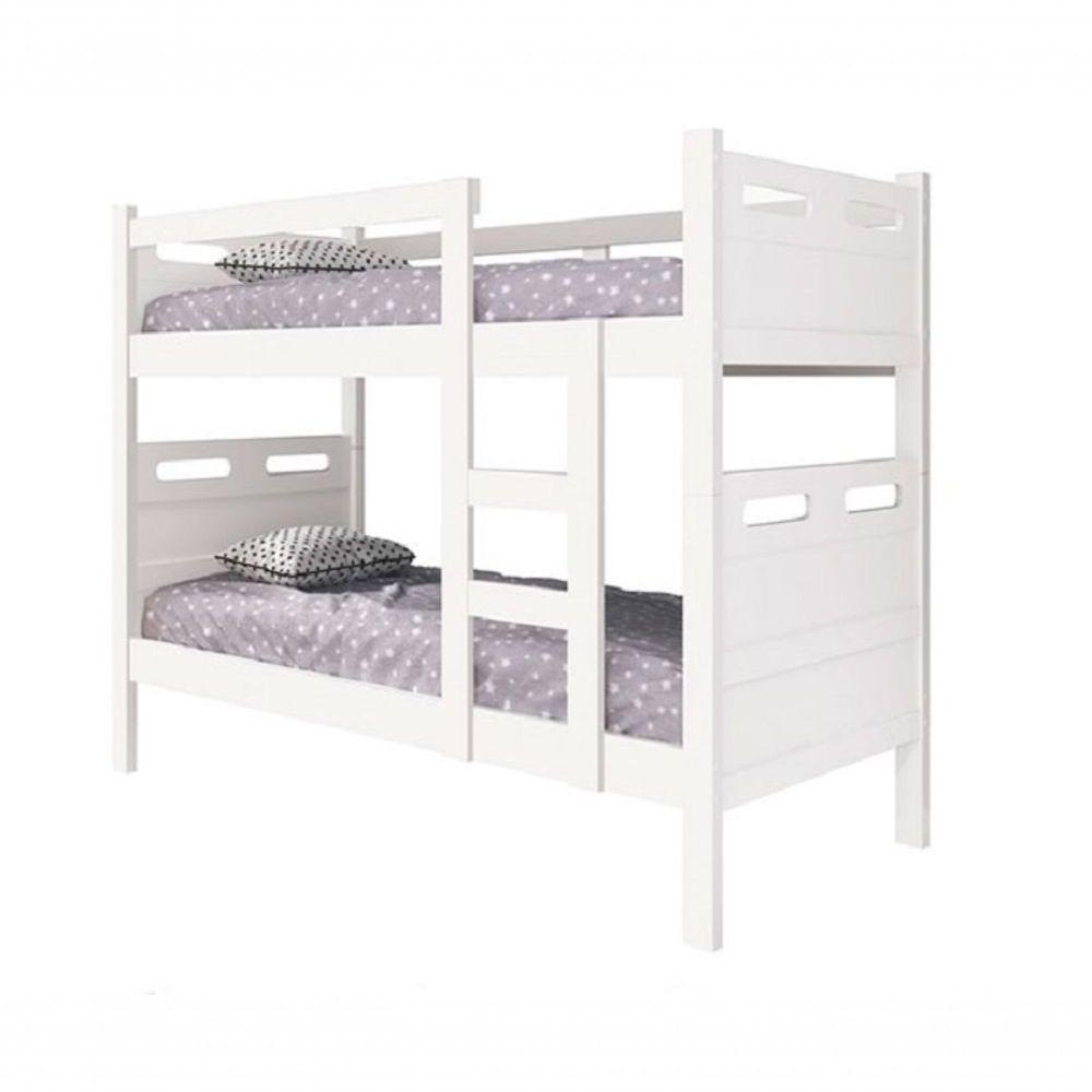 Beliche Jaspe Quarto Solteiro Com Proteção Lateral Branco - 1