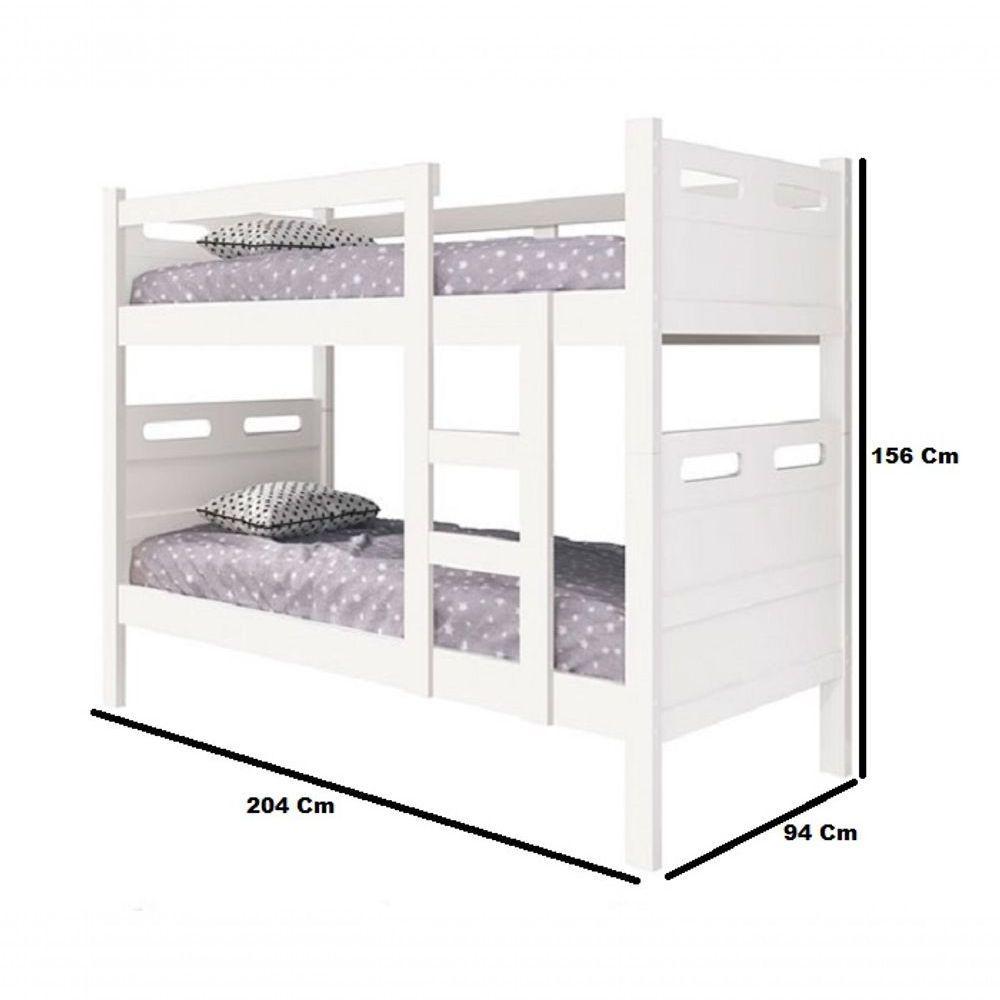 Beliche Jaspe Quarto Solteiro Com Proteção Lateral Branco - 2