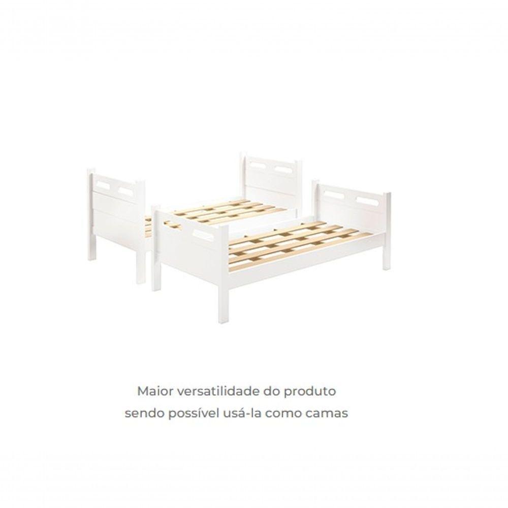 Beliche Jaspe Quarto Solteiro Com Proteção Lateral Branco - 3