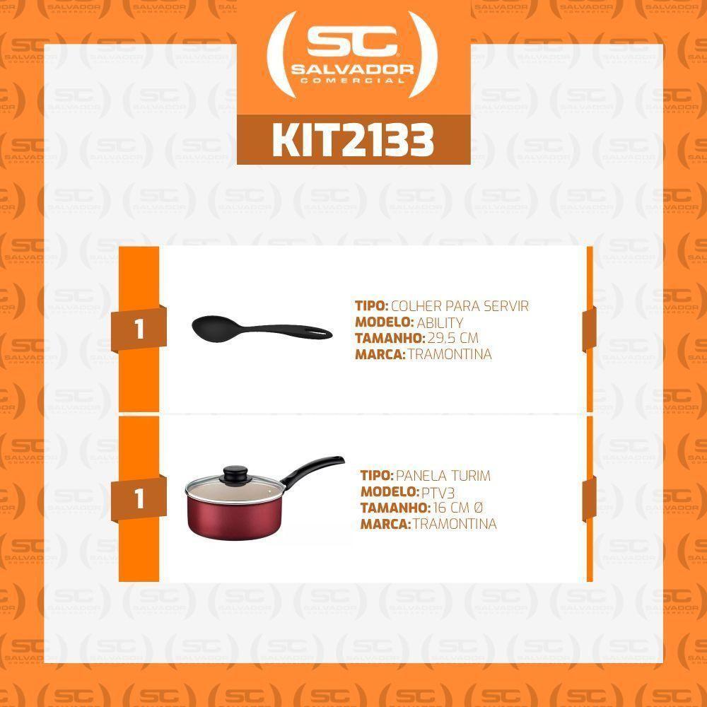 Panela Turim Antiaderente Vermelho 1,4l Com Colher Para Servir Tramontina - 2