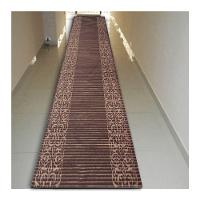 Tapete Passadeira Emborrachada Pvc Antiderrapante 0,65x5,00m Barrado Bege Marrom - 2