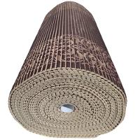 Tapete Passadeira Emborrachada Pvc Antiderrapante 0,65x5,00m Barrado Bege Marrom - 6