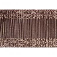 Tapete Passadeira Emborrachada Pvc Antiderrapante 0,65x4,00m Barrado Bege Marrom - 5