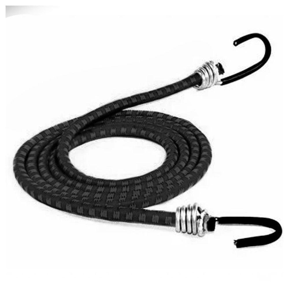 Kit 10 Extensor Corda Elástica Preto Bagageiro Moto 1 Metro - 1