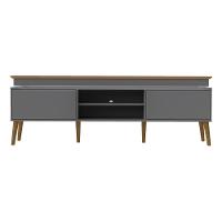 Rack Tv 75" Retrô Com Led Multimóveis Cr45172 Carvalho/Grafite Carvalho/Grafite - 3