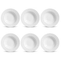 Conjunto De Pratos Fundos 06 Peças Roma Branco Porto Brasil - 1