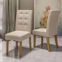 Conjunto Com 2 Cadeiras De Jantar Multimóveis Cr50040 Bege Bege - 2