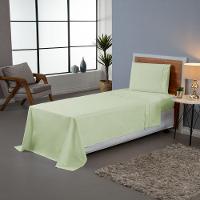 Jogo De Lençol Ponto Palito Completo 3 Peças Solteiro 80% Algodão - 20% Poliéster Percal 140 Fios Cor:verde - 2