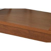 Mesa De Sala Jantar Alvorada C- Tampo 180x90cm Madeirado Vidro Canto Reto - Imbuia-off White - Rufato - 8