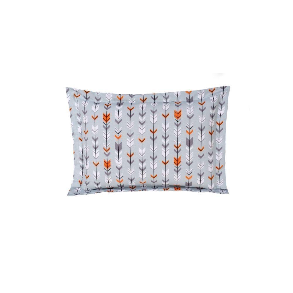 Fronha Estampada Infantil Joy 1 Peça 70cm X 50cm 80% Algodão - 20% Poliéster Percal 180 Fios Cor:cinza - 1