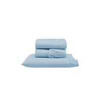 Jogo De Lençol Ponto Palito Completo 3 Peças Solteiro 80% Algodão - 20% Poliéster Percal 140 Fios Cor:azul - 1