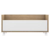 Gabinete Armário Banheiro 80Cm Com Rodízios Multimóveis V5002 Rustic/Branco Rustic/Branco - 3