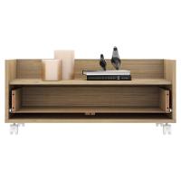 Gabinete Armário Banheiro 80Cm Com Rodízios Multimóveis V5002 Rustic/Branco Rustic/Branco