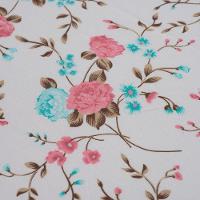 Jogo De Lençol Dia A Dia Estampado 3 Peças Queen 80% Algodão - 20% Poliéster Percal 180 Fios Cor:floral Rosê - 3