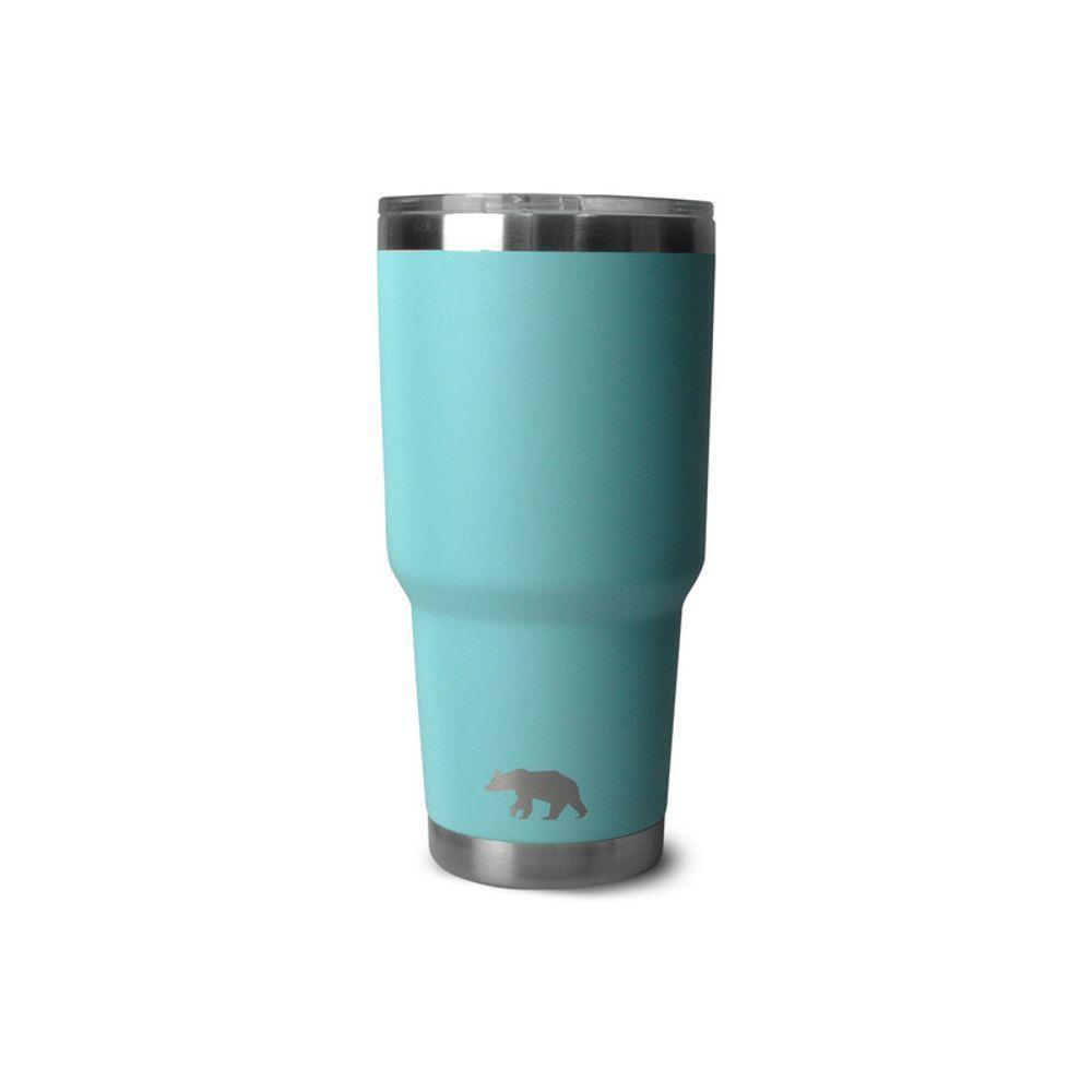 Copo Térmico Tumbler 30 Oz 887 Ml Qgk Turquesa Com Tampa - 1