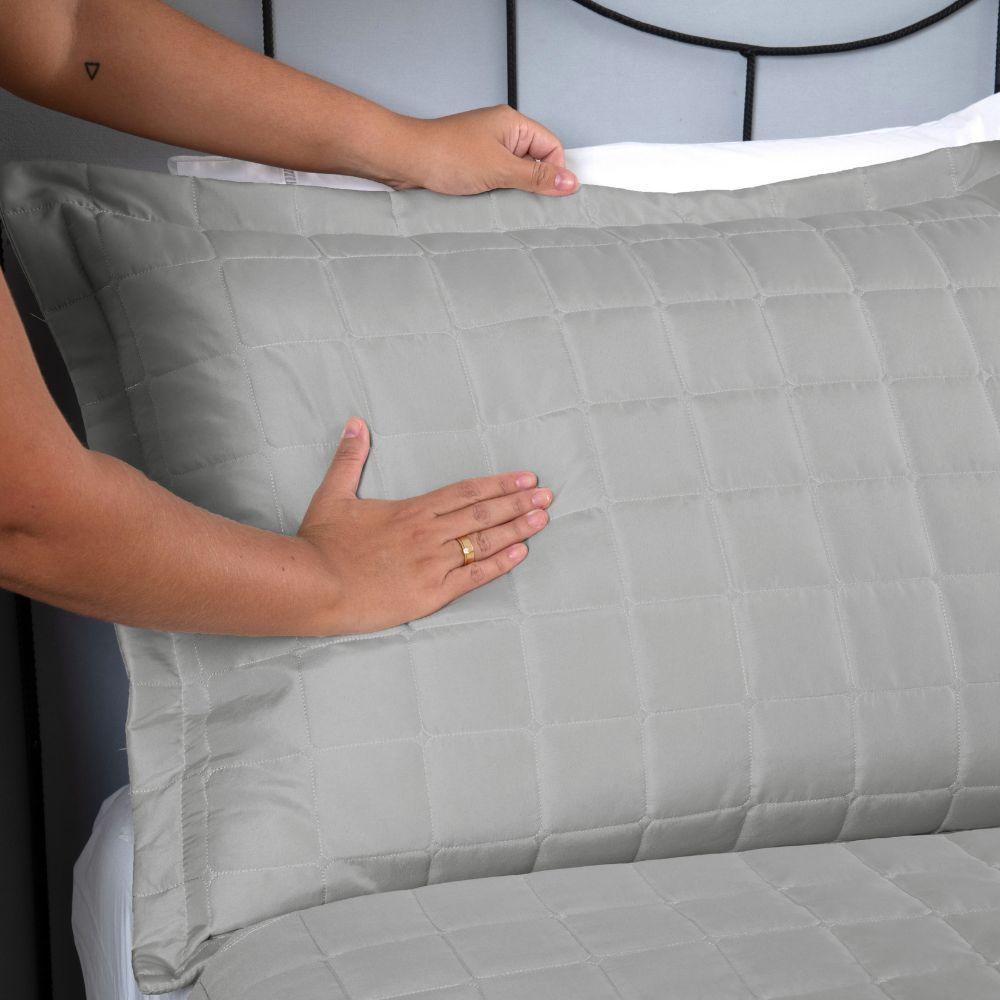 Porta Travesseiro Matelado Soft 1 Peça 70cm X 50cm 100% Poliéster Cor:cinza - 2