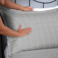 Porta Travesseiro Matelado Soft 1 Peça 70cm X 50cm 100% Poliéster Cor:cinza - 2