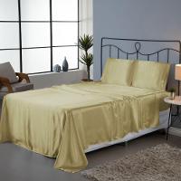 Jogo De Lençol Sublime 4 Peças King 100% Poliéster Tecido Cetim Charmousse Cor:dourado - 2