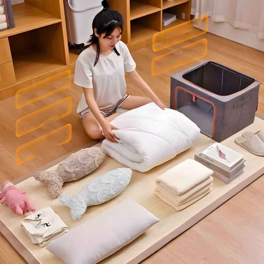 Caixa Organizadora De Roupas Multiuso Dobrável - Azul - 4