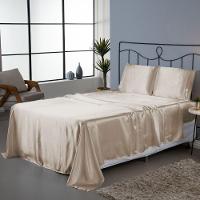 Jogo De Lençol Sublime 4 Peças Casal 100% Poliéster Tecido Cetim Charmousse Cor:nude - 2