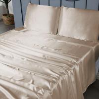 Jogo De Lençol Sublime 4 Peças Casal 100% Poliéster Tecido Cetim Charmousse Cor:nude - 3