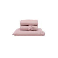 Jogo De Lençol Ponto Palito Completo 3 Peças Solteiro 80% Algodão - 20% Poliéster Percal 140 Fios Cor:rosê - 1