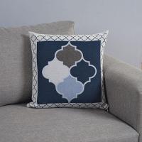 Capa Para Almofada Grécia 1 Peça 45cm X 45cm 60% Algodão - 40% Poliéster Tecido Jacquard Com Zíper Cor:azul - 2