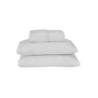 Jogo De Lençol Dia A Dia Liso 3 Peças Queen 80% Algodão - 20% Poliéster Percal 140 Fios Cor:branco - 1