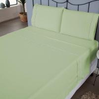 Jogo De Lençol Ponto Palito Completo 4 Peças Casal 80% Algodão - 20% Poliéster Percal 140 Fios Cor:verde - 3